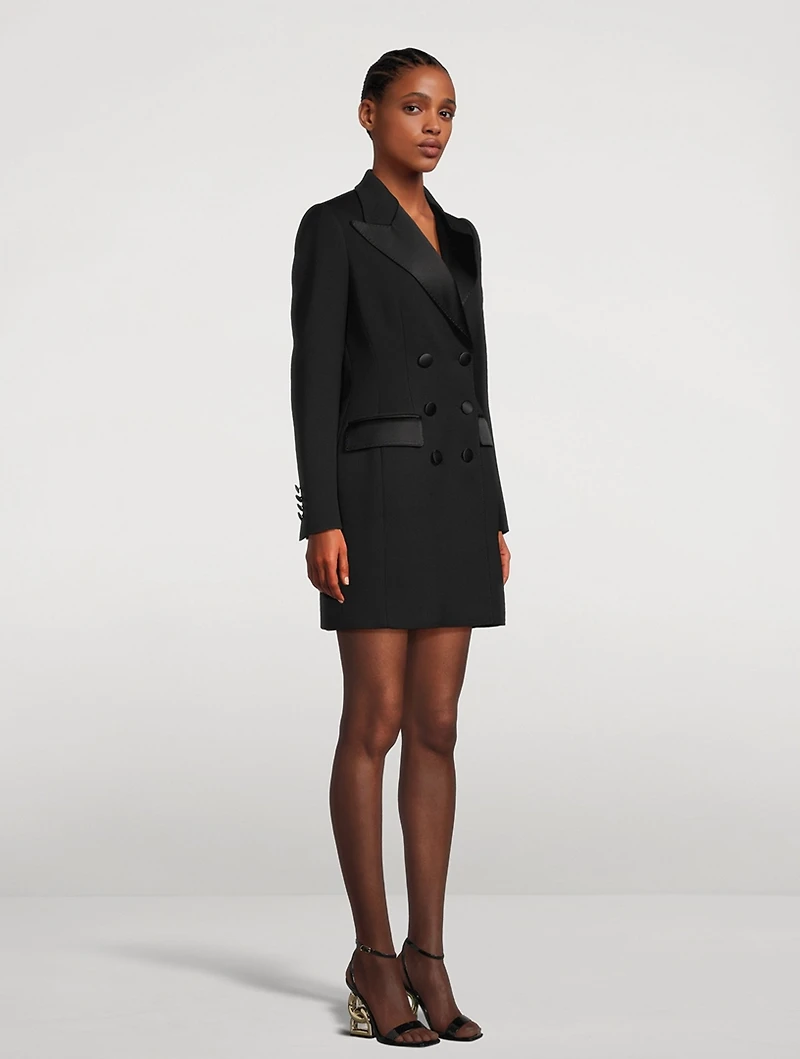 Dolce Double-Breasted Tuxedo Dress