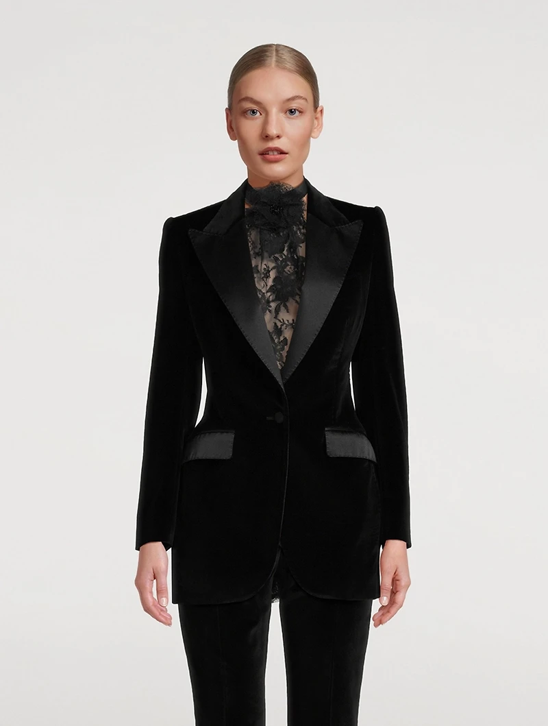 Turlington Velvet Tuxedo Jacket