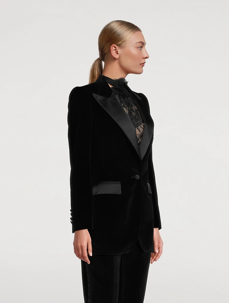 Turlington Velvet Tuxedo Jacket