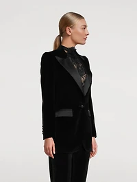 Turlington Velvet Tuxedo Jacket