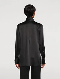 Silk Turtleneck Blouse