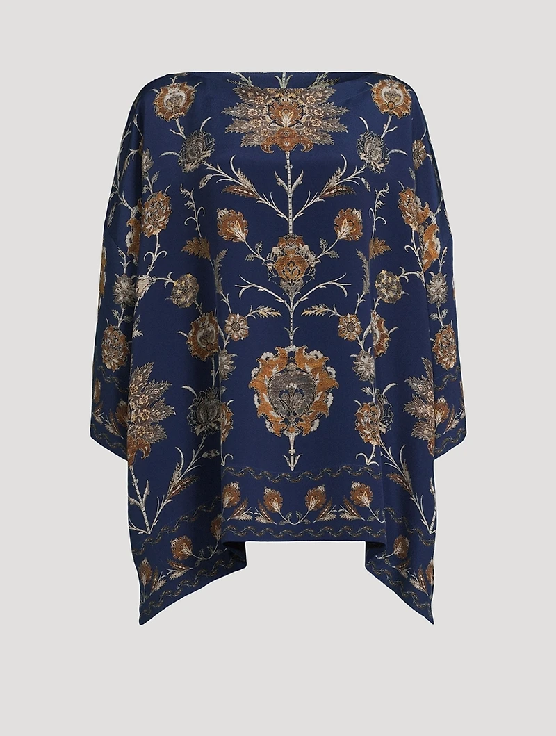 Silk Tunic Persian Blossom Print