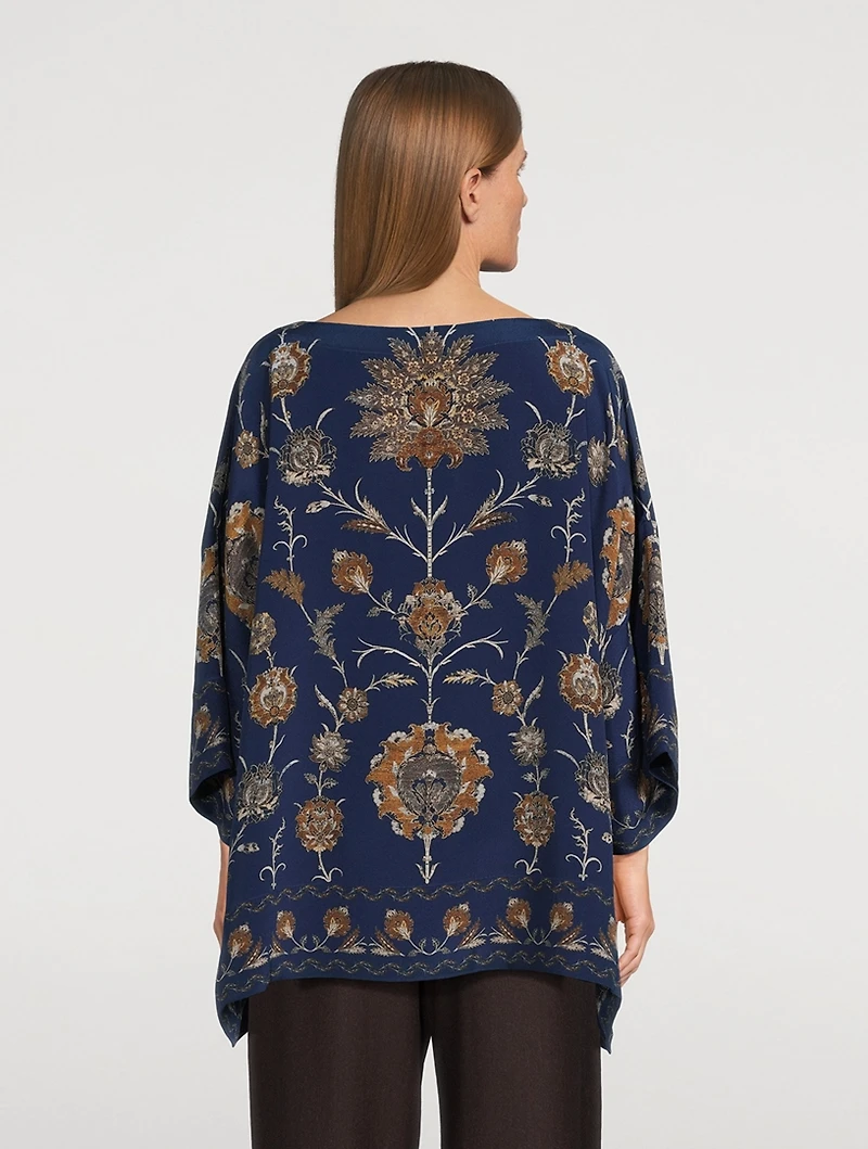 Silk Tunic Persian Blossom Print