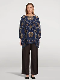 Silk Tunic Persian Blossom Print