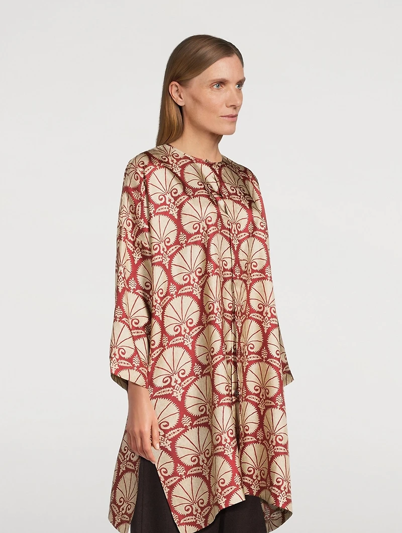 Silk Shirt Ottoman Carnation Print