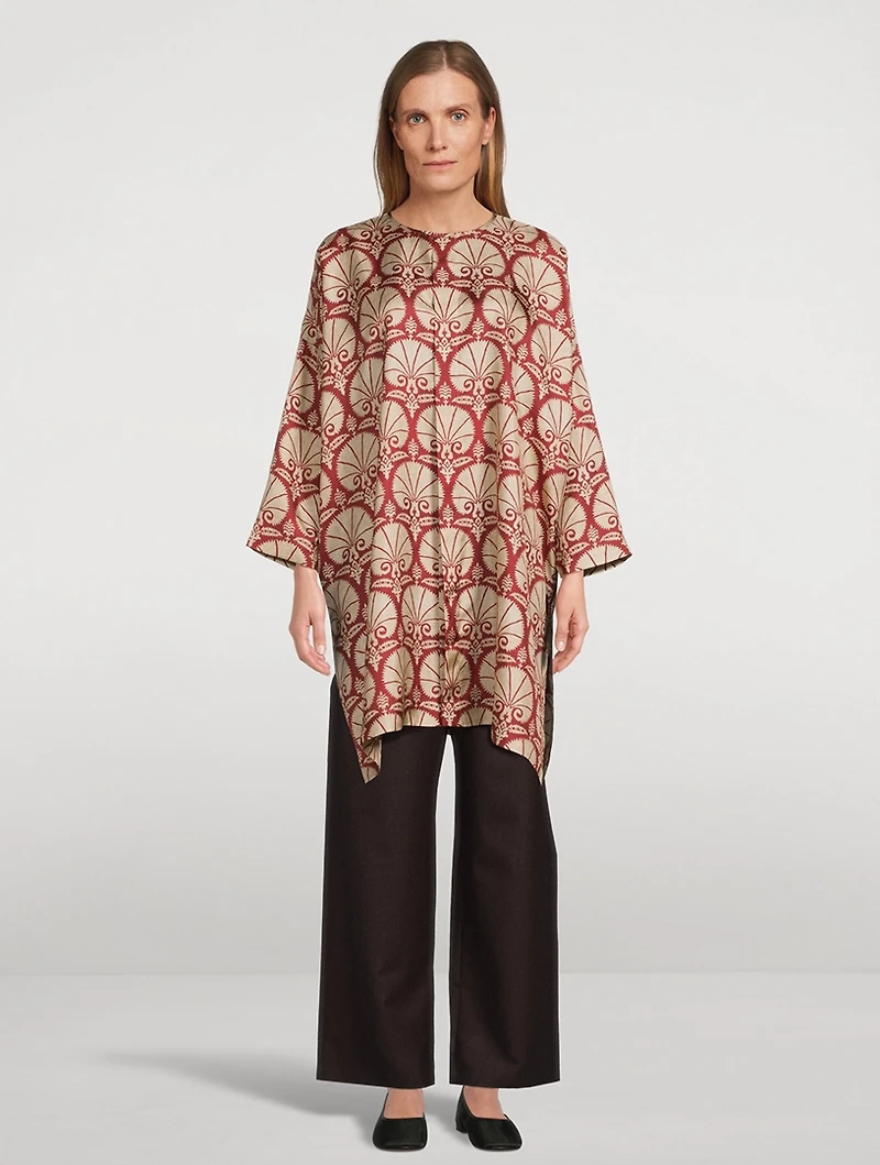 Silk Shirt Ottoman Carnation Print