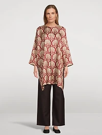 Silk Shirt Ottoman Carnation Print