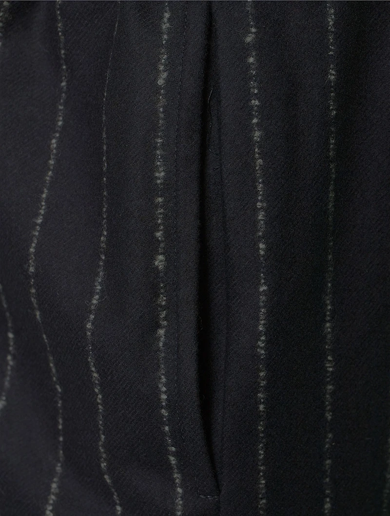 Wide-Leg Trousers Pinstripe Print
