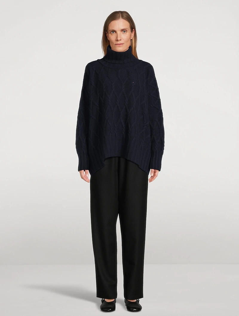 Wool And Silk Tapered Trousers