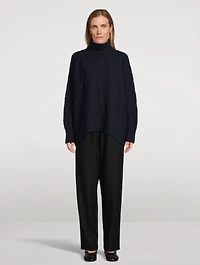 Wool And Silk Tapered Trousers
