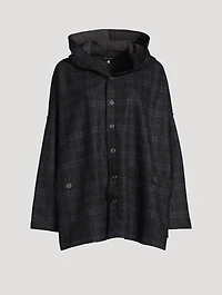 Wool Cashmere Jacket Plaid Print