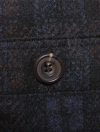 Wool Cashmere Jacket Plaid Print