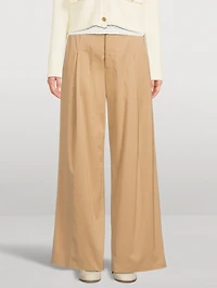 Pleated Wide-Leg Trousers