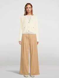 Pleated Wide-Leg Trousers