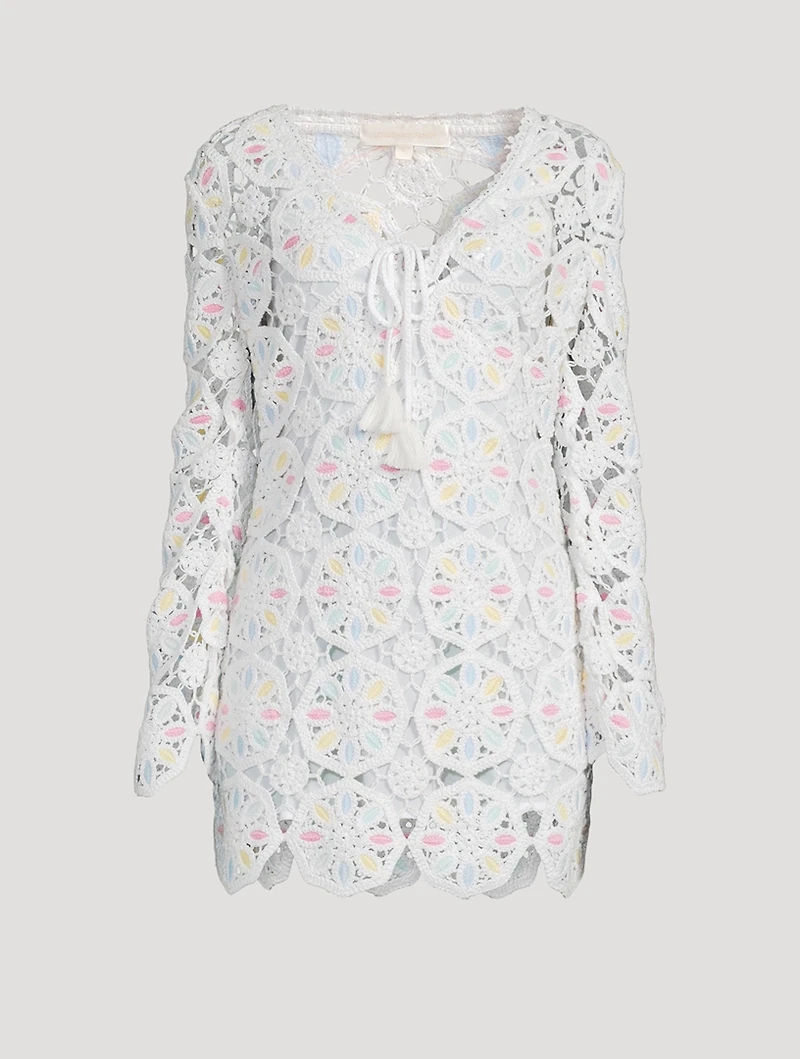 Poemes Crochet Mini Dress