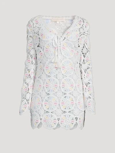 Poemes Crochet Mini Dress