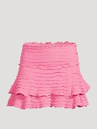 Macaw Ruffled Mini Skirt