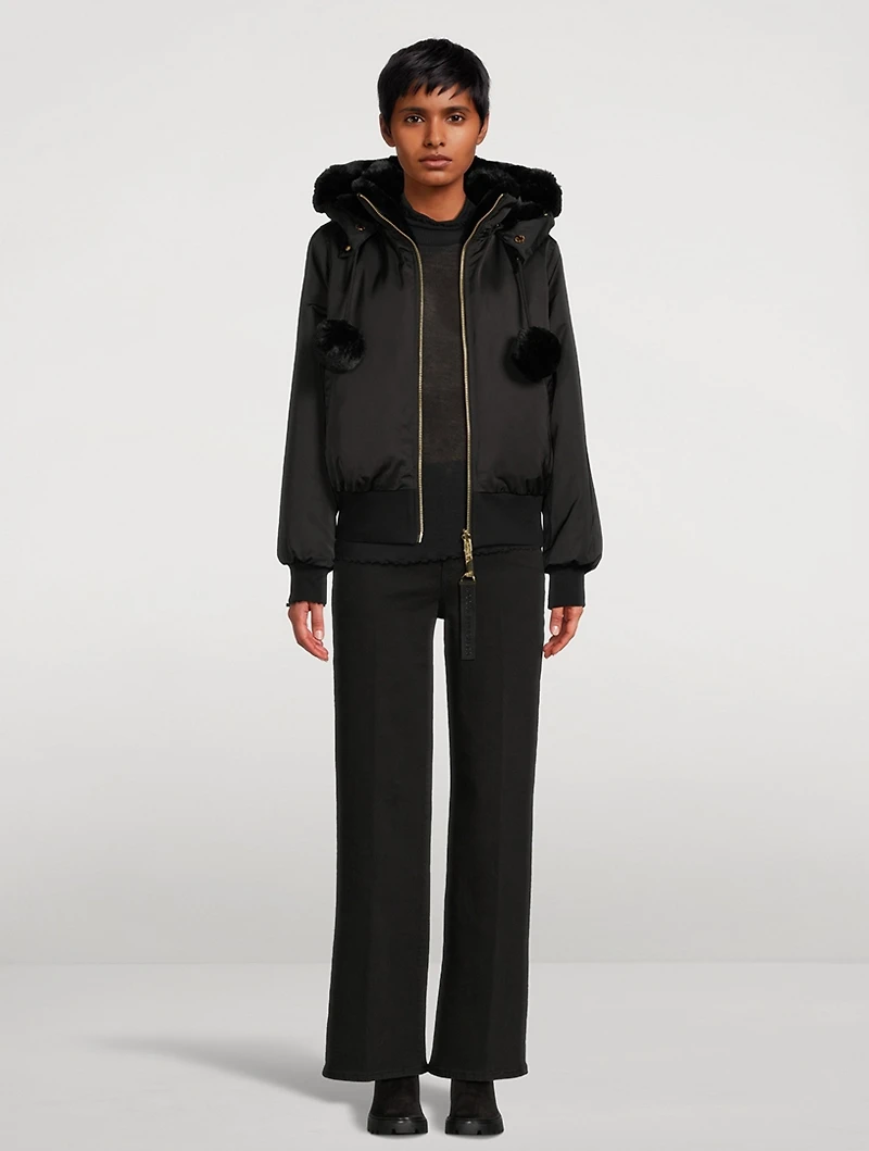 Debbie Reversible Down Bomber Jacket