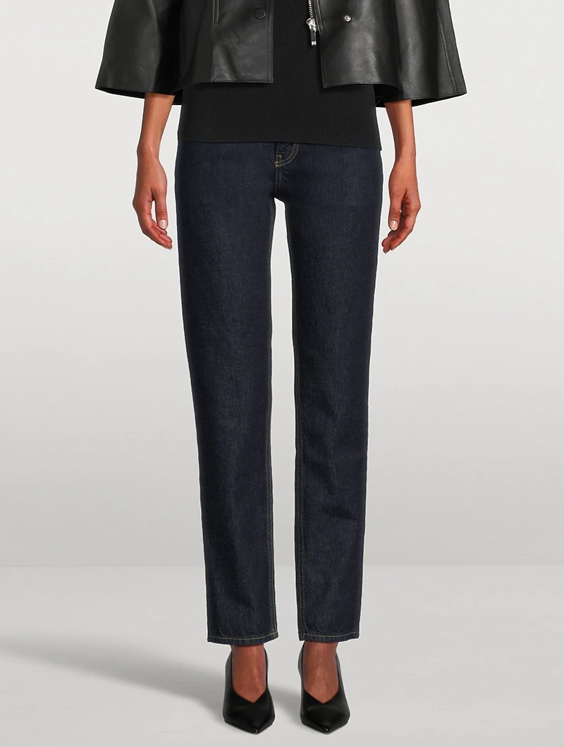 Low-Rise Tapered Jeans