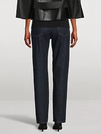 Low-Rise Tapered Jeans