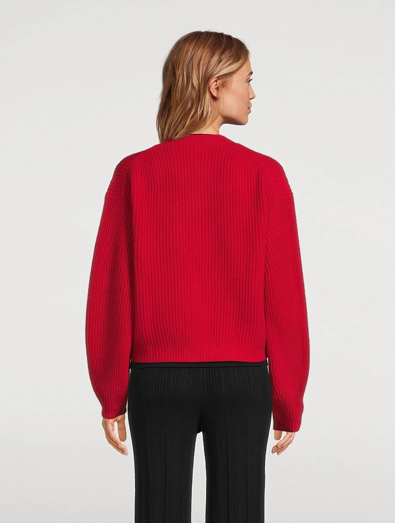Fair Trade Cashmere Deep V-Neck Cardigan