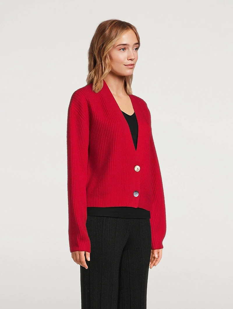Fair Trade Cashmere Deep V-Neck Cardigan