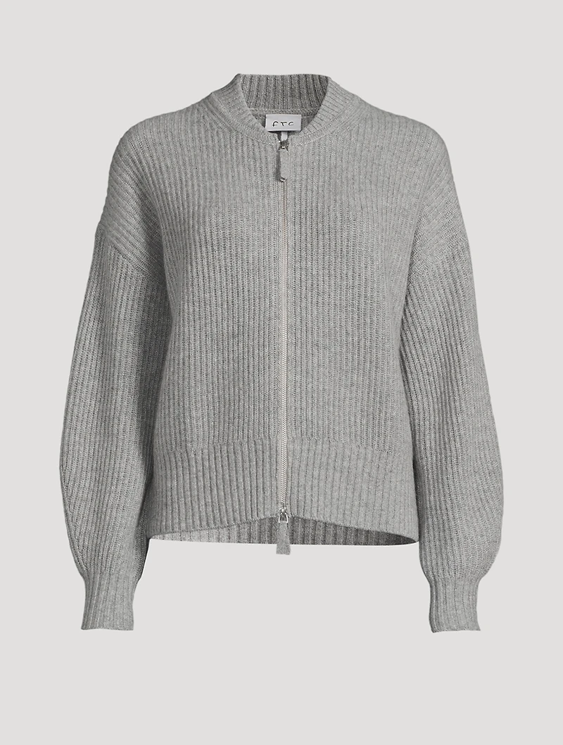 Fair Trade Cashmere Zip Cardigan