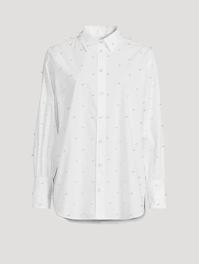The Oversized Pearl-Embellished Shirt