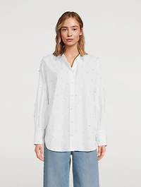The Oversized Pearl-Embellished Shirt