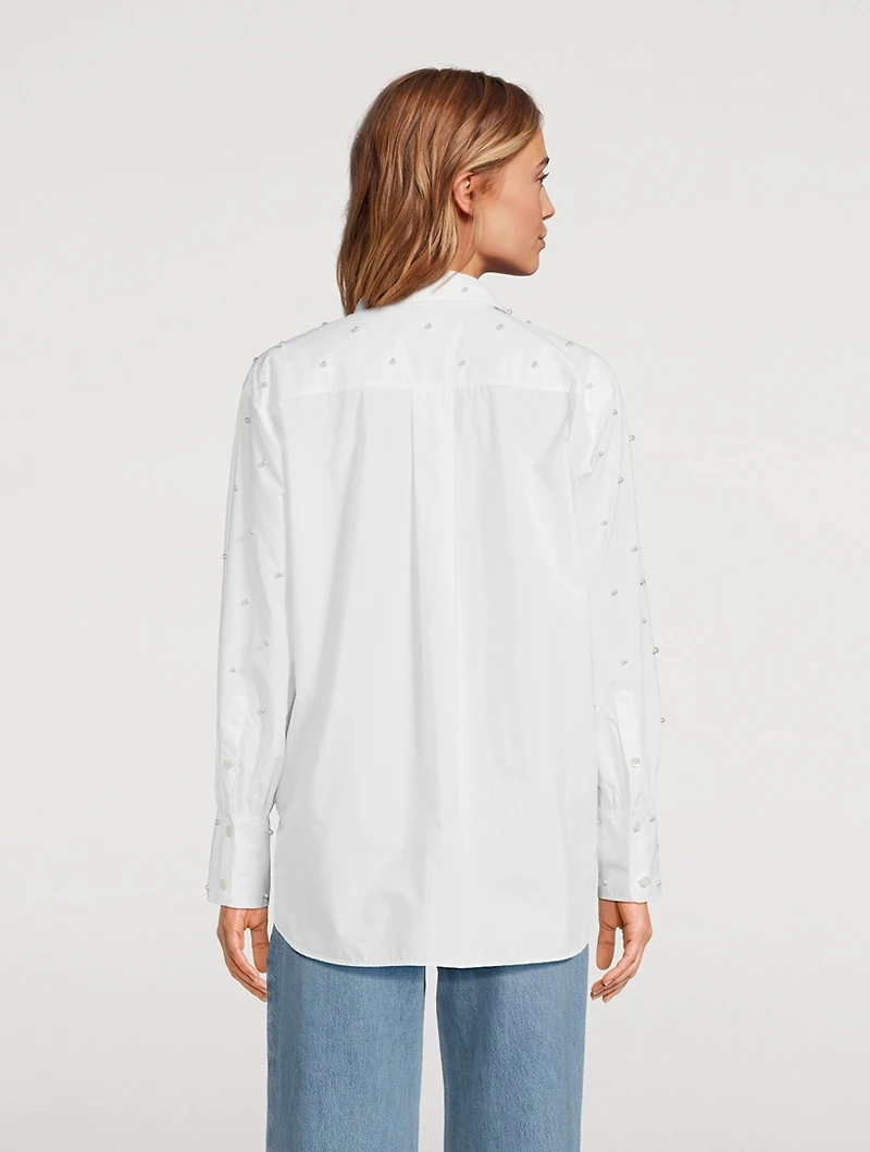 The Oversized Pearl-Embellished Shirt