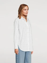 The Oversized Pearl-Embellished Shirt