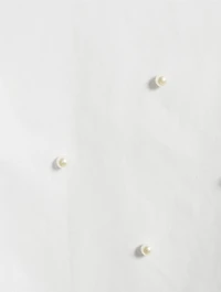 The Oversized Pearl-Embellished Shirt