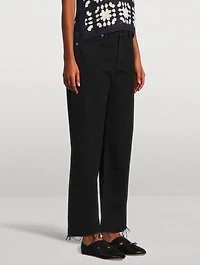 Le Jane Wide-Leg Crop Jeans