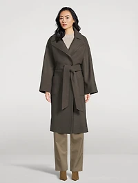 Charlotte Belted Wool Wrap Coat