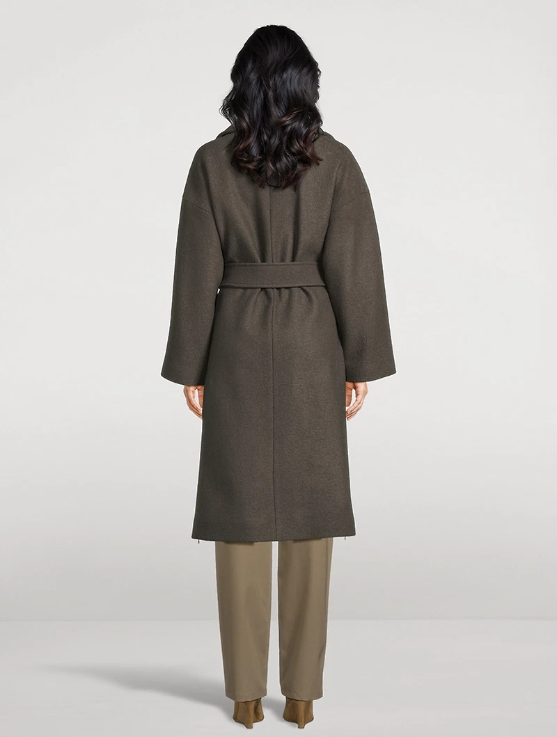 Charlotte Belted Wool Wrap Coat