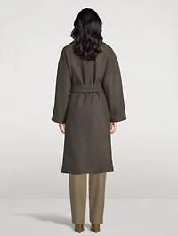 Charlotte Belted Wool Wrap Coat