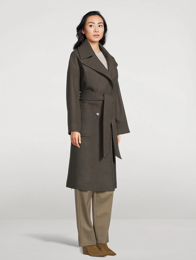 Charlotte Belted Wool Wrap Coat
