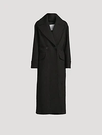 Eden Herringbone Double-Breasted Coat