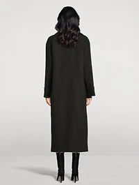 Eden Herringbone Double-Breasted Coat