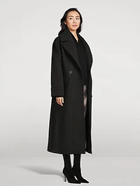 Eden Herringbone Double-Breasted Coat