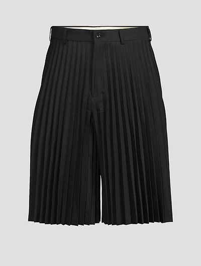Gabardine Pleated Shorts
