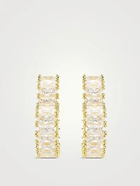Matrix Crystal Heart Hoop Earrings