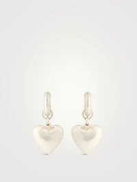 Puffy Heart Hoop Earrings