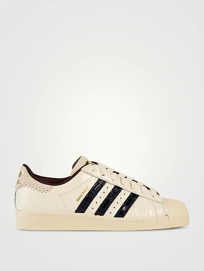 adidas x Wales Bonner Superstar Croc-Embossed Leather Sneakers