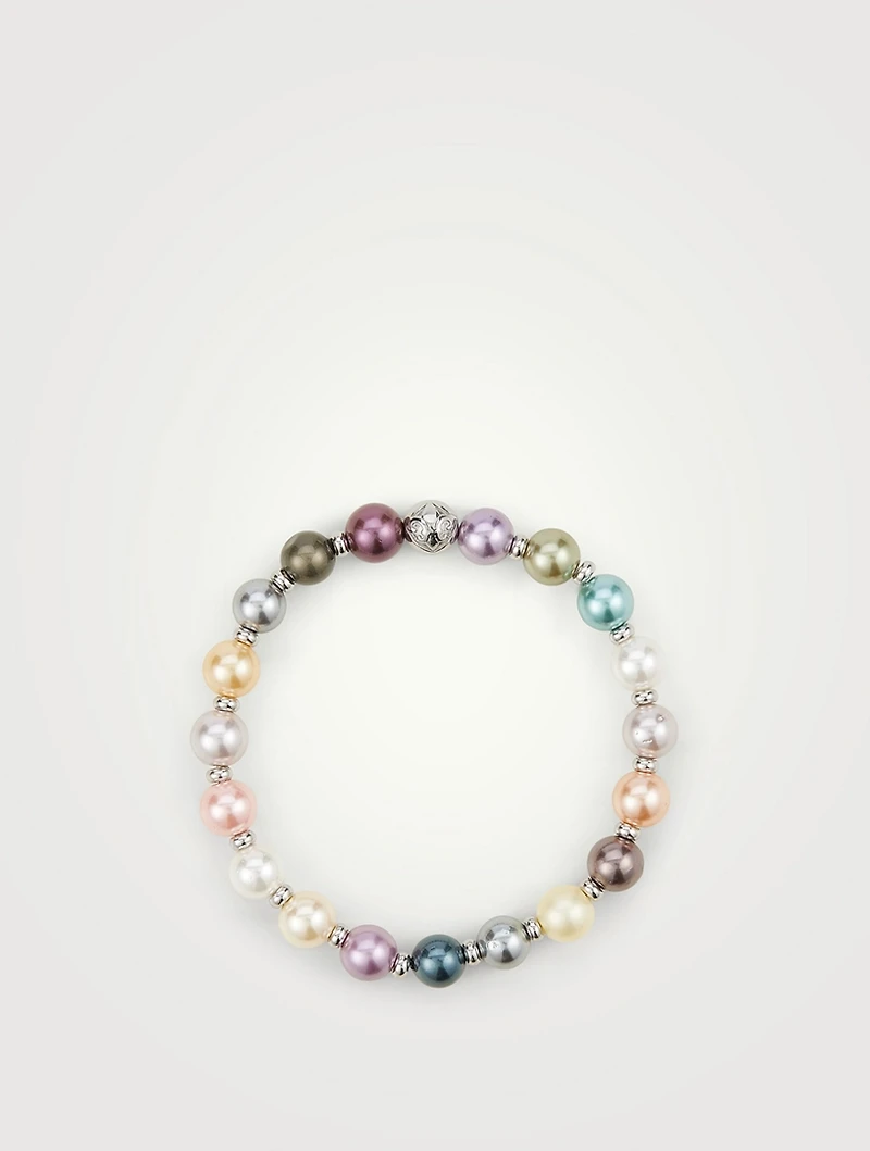 Pastel Pearl And Silver Bracelet