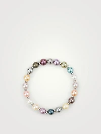 Pastel Pearl And Silver Bracelet