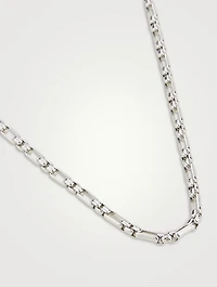Stainless Steel Modern Figaro Belcher Chain Necklace