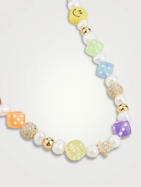 Evil Eye Pearl Choker Necklace