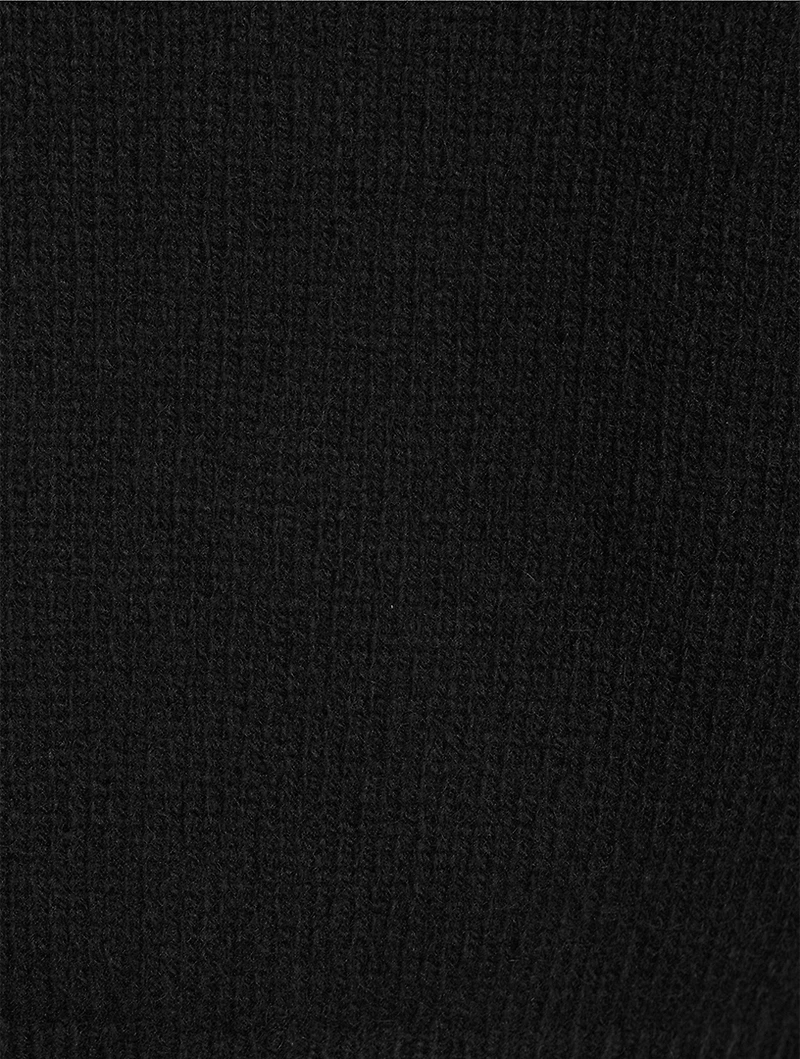 Short-Sleeve Mockneck Sweater With Cut-Out Logo