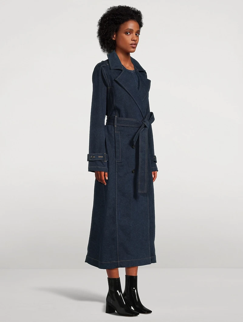 Denim Trench Coat
